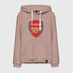 Толстовка-худи хлопковая мужская Arsenal FC, цвет: пыльно-розовый