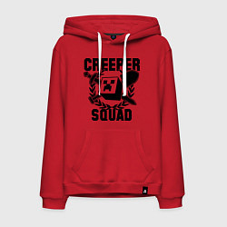 Толстовка-худи хлопковая мужская Creeper Squad, цвет: красный