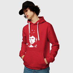 Толстовка-худи хлопковая мужская Юрий Клинских, цвет: красный — фото 2