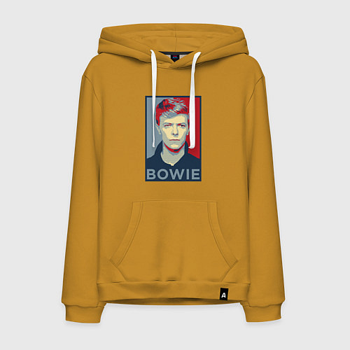 Мужская толстовка-худи Bowie Poster / Горчичный – фото 1