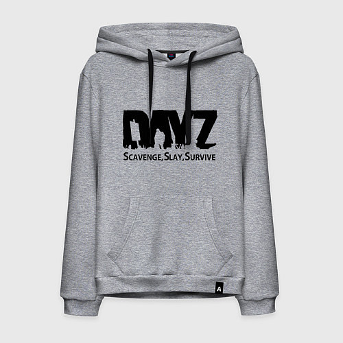 Мужская толстовка-худи DayZ: Slay Survive / Меланж – фото 1