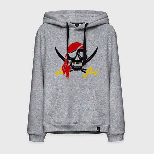 Мужская толстовка-худи Пиратская футболка / Меланж – фото 1