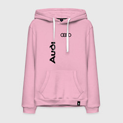 Толстовка-худи хлопковая мужская Audi Style, цвет: светло-розовый