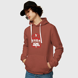 Толстовка-худи хлопковая мужская Black Sabbath Collective, цвет: кирпичный — фото 2