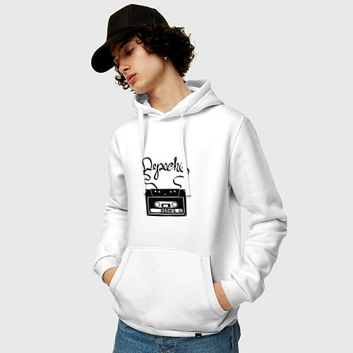 Мужская толстовка-худи Depeche Mode: Tape / Белый – фото 3