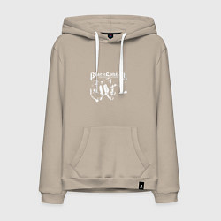 Толстовка-худи хлопковая мужская Black Sabbath, цвет: миндальный