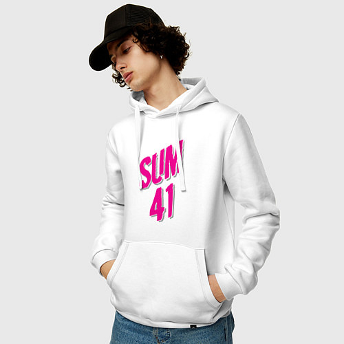 Мужская толстовка-худи Sum 41: Pink style / Белый – фото 3