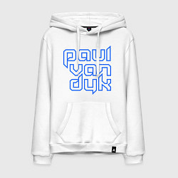 Толстовка-худи хлопковая мужская Paul van Dyk: Circuit, цвет: белый