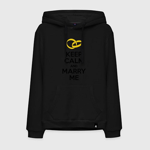 Мужская толстовка-худи Keep Calm & Marry Me / Черный – фото 1