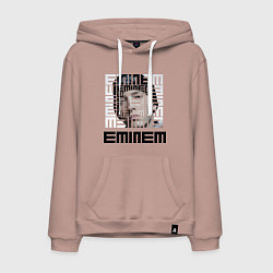 Толстовка-худи хлопковая мужская Eminem labyrinth, цвет: пыльно-розовый