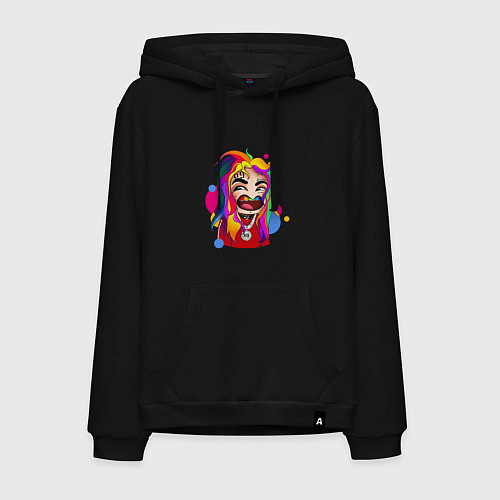 Мужская толстовка-худи 6IX9INE Colors / Черный – фото 1