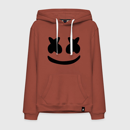 Мужская толстовка-худи Marshmello / Кирпичный – фото 1