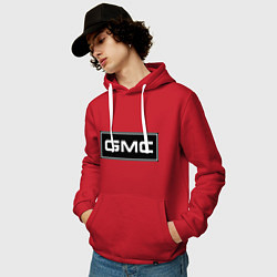 Толстовка-худи хлопковая мужская GMC logo, цвет: красный — фото 2