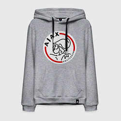 Толстовка-худи хлопковая мужская Ajax FC, цвет: меланж