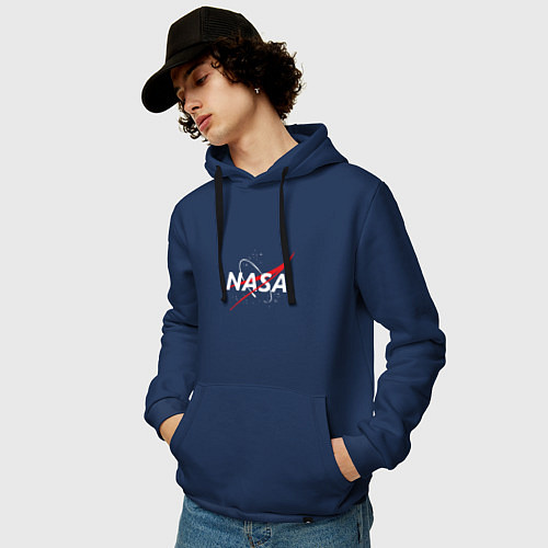 Мужская толстовка-худи NASA: Space Arrow / Тёмно-синий – фото 3