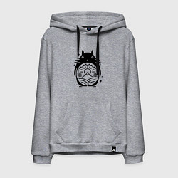 Толстовка-худи хлопковая мужская Мой сосед Тоторо, цвет: меланж