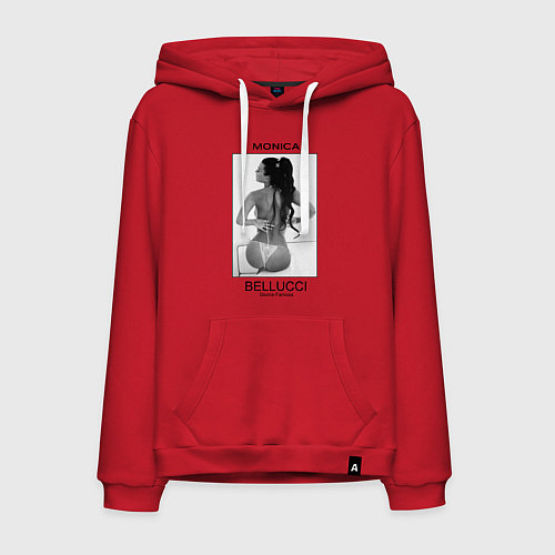 Мужская толстовка-худи Monica Bellucci: Donna Famosa / Красный – фото 1