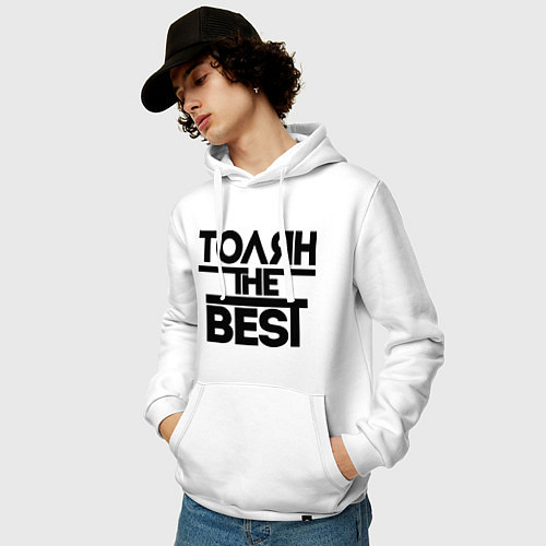 Мужская толстовка-худи Толян the best / Белый – фото 3