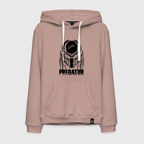 Мужская толстовка-худи Predator Mask / Пыльно-розовый – фото 1