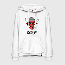 Толстовка-худи хлопковая мужская Chicago SWAG, цвет: белый