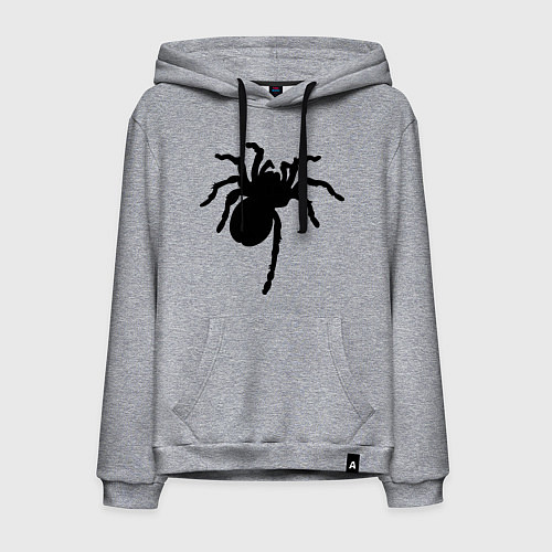 Мужская толстовка-худи Черный паук / Меланж – фото 1