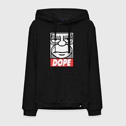 Толстовка-худи хлопковая мужская Homer dope, цвет: черный