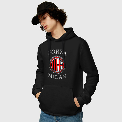 Мужская толстовка-худи Forza Milan / Черный – фото 3