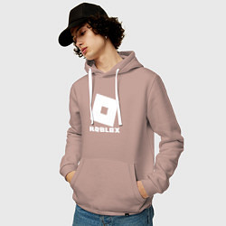 Толстовка-худи хлопковая мужская ROBLOX, цвет: пыльно-розовый — фото 2