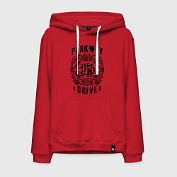Толстовка-худи хлопковая мужская Parkway Drive: Australia, цвет: красный