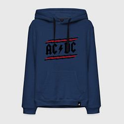 Толстовка-худи хлопковая мужская AC/DC Voltage цвета тёмно-синий — фото 1