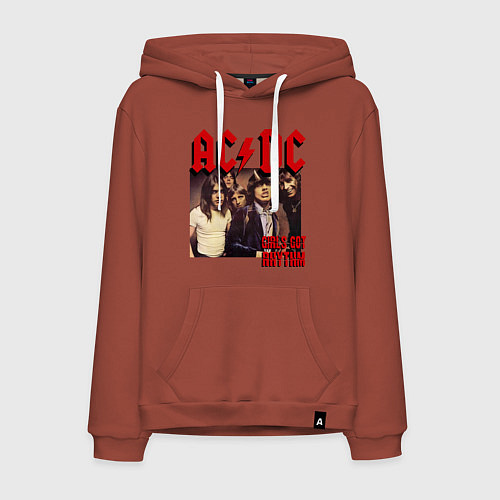 Мужская толстовка-худи Girls got the rhythm / Кирпичный – фото 1