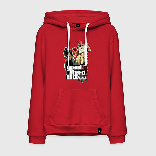 Мужская толстовка-худи GTA 5: Man & Dog / Красный – фото 1
