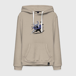 Толстовка-худи хлопковая мужская Hollow Knight, цвет: миндальный