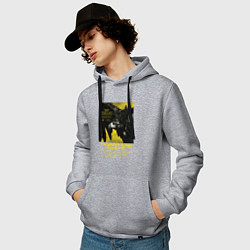 Толстовка-худи хлопковая мужская TOP: TRENCH, цвет: меланж — фото 2