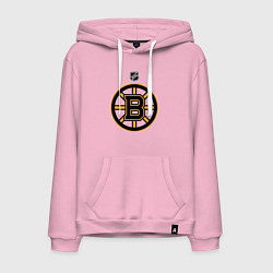 Толстовка-худи хлопковая мужская Boston Bruins NHL, цвет: светло-розовый