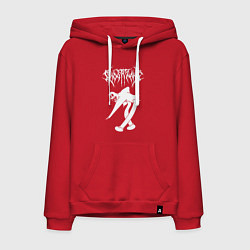 Толстовка-худи хлопковая мужская GHOSTEMANE, цвет: красный