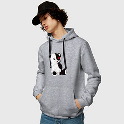 Толстовка-худи хлопковая мужская Monokuma, цвет: меланж — фото 2