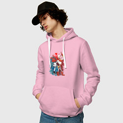 Толстовка-худи хлопковая мужская UNDERTALE, цвет: светло-розовый — фото 2