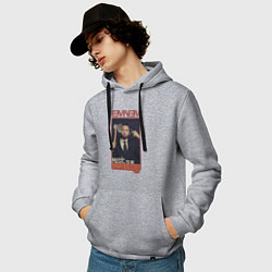 Толстовка-худи хлопковая мужская Eminem MTBMB, цвет: меланж — фото 2