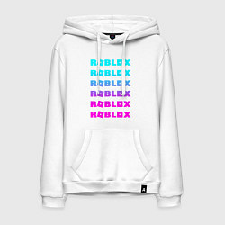 Толстовка-худи хлопковая мужская ROBLOX, цвет: белый