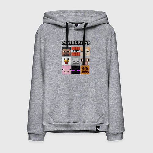 Мужская толстовка-худи MINECRAFT / Меланж – фото 1