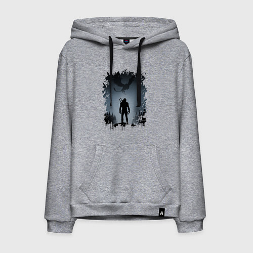 Мужская толстовка-худи ВЕДЬМАК / Меланж – фото 1