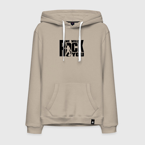 Мужская толстовка-худи QUEEN / Миндальный – фото 1