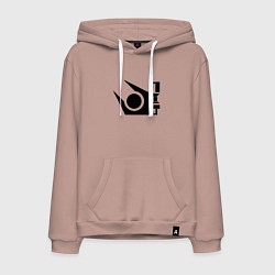 Толстовка-худи хлопковая мужская Half life combine logo, цвет: пыльно-розовый