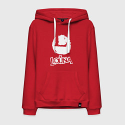 Толстовка-худи хлопковая мужская Louna, цвет: красный