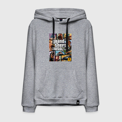 Мужская толстовка-худи GTA5 / Меланж – фото 1