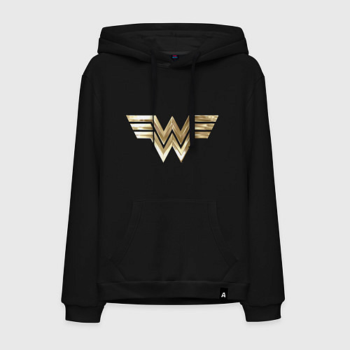 Мужская толстовка-худи Wonder Woman logo / Черный – фото 1
