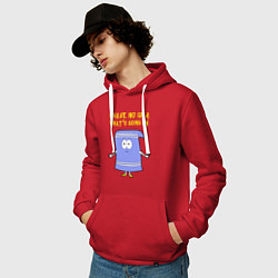 Толстовка-худи хлопковая мужская South Park, Полотенчик, цвет: красный — фото 2