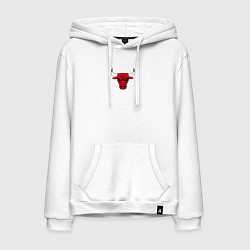 Толстовка-худи хлопковая мужская CHICAGO BULLS, цвет: белый