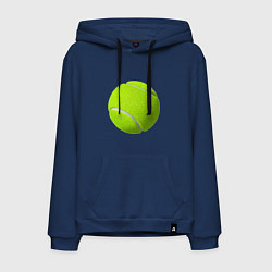 Толстовка-худи хлопковая мужская Теннис, цвет: тёмно-синий